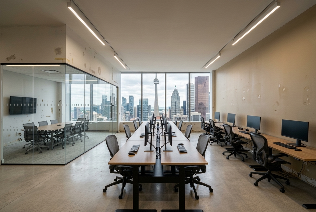 Before: Office floor repaint in Financial District, Toronto